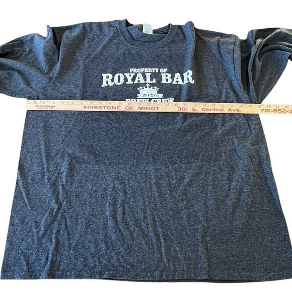 Port & Co long sleeve T-shirt, gray, men's size 2 XL - Picture 3 of 8